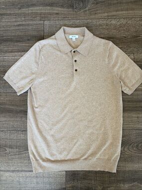 Reiss Men’s Short-Sleeve Polo in Beige